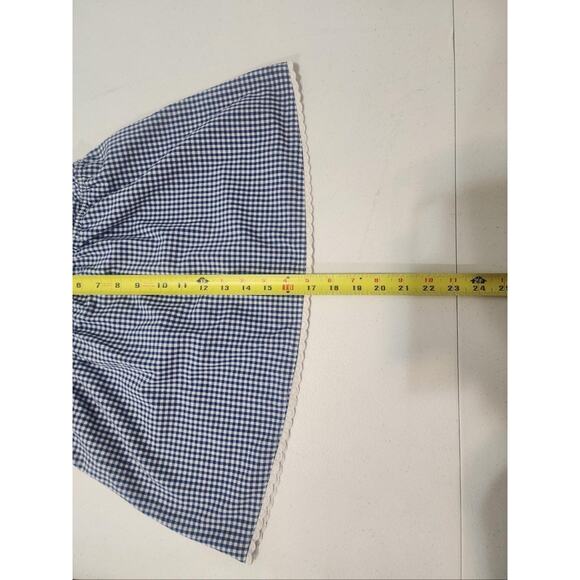 Victorias Secret Babydoll Tank Womens Medium Blue Gingham Cotton Sleepwear - Picture 5 of 11